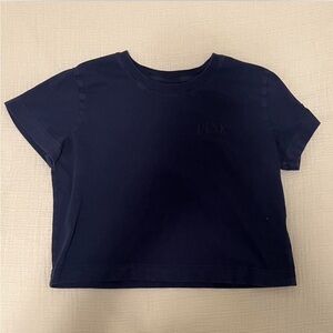 victoria’s secret pink navy blue crop top